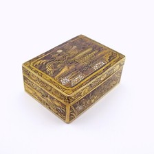 Manner of Komai circa 1900 Japanese Meiji damascene mixed metals box