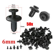 50x Black Car 6mm Bumper
