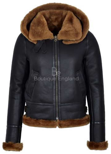 Ladies sheepskin jacket brown - sheepskin,