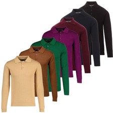 NEW MADCAP MENS RETRO 60s 70s MOD KNITTED LONG SLEEVE POLO SHIRT Brando MC250