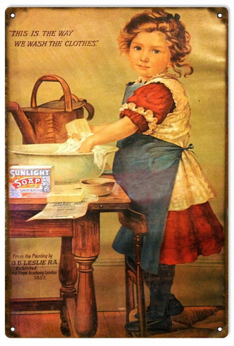 Vintage sunlight soap - vintage, metal