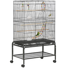 Large Bird Cage Stand Wheels Toys Budgies Finches Parakeets Lovebirds