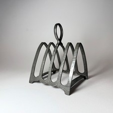 Art Deco Arts & Crafts 1930s Hammered Pewter Toast Letter Rack