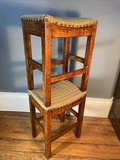 Pair Of Low Stool Bar Stool Garden Pub Man Cave Wood Vinyl Tops