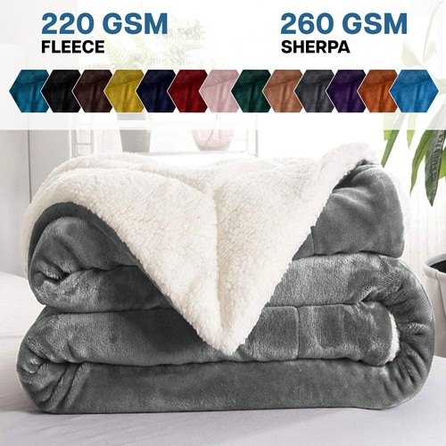Sherpa fleece blanket - sherpa,