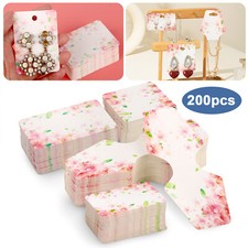 200PCS Pink Cardboard Jewelry