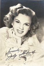 ORIGINAL! JUDY GARLAND PUBLICITY PHOTO w/ FACSIMILIE AUTOGRAPH c1940