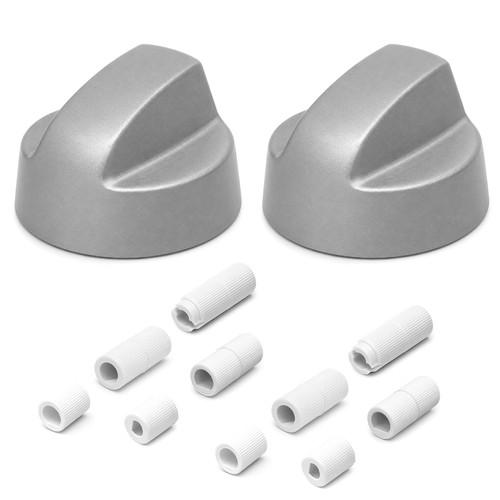 Silver oven knob with five - with,