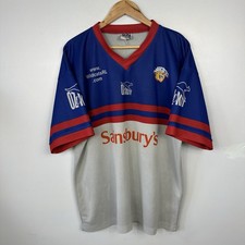 Vintage Wakefield Wildcats Rugby League Shirt Jersey, ISC, Sainsburys, Mens XL