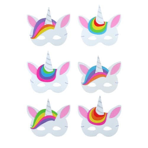 Assorted unicorn foam - foam, masks