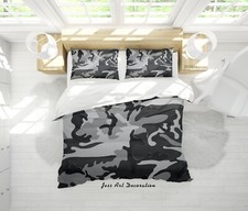 3D Camouflage Art Pattern Quilt Cover Set Bedding Sets Pillowcases