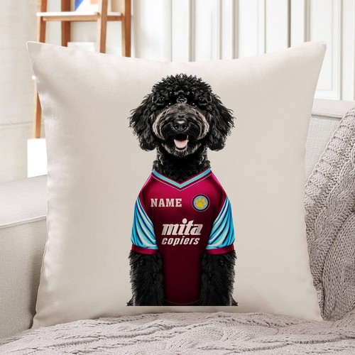 Aston villa doodle dog cushion - villa,