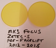 FOCUS MK3 PRE-FACELIFT 2012/15 ZETEC S  TRANSLUCENT YELLOW FOGLIGHT PROTECTORS