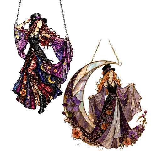 Witch suncatcher acrylic - suncatcher,