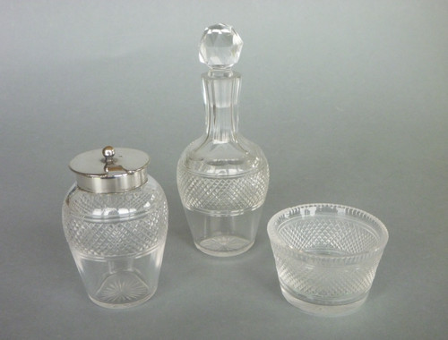 Vintage glass cruet condiment - vintage,