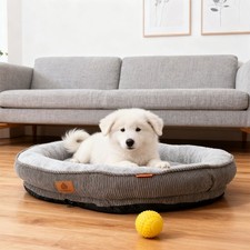 Large Dog Bed Cat Beds Luxury Soft Washable Puppy Cushion Warm Pet Basket Grey