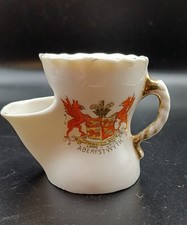 Antique Crested Ware Aberystwyth Matching Crest Shaving Jug Fairy Ware