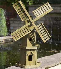 Giant Woodland Windmill Pinewood Garden Spinner - 73 cm Outdoor Garden Decor