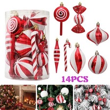 14x Xmas Glitter Candy Cane