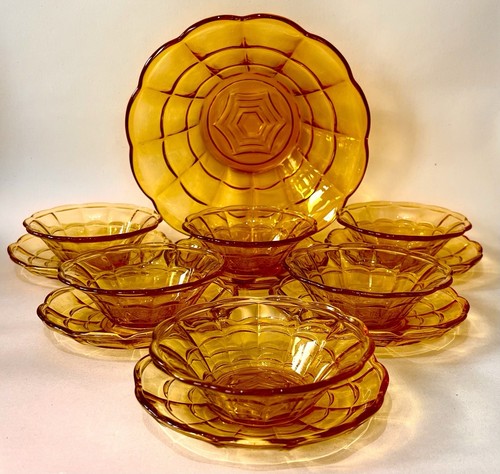 Amber glass art deco 1930s - deco,