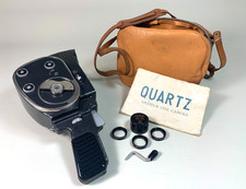 Vintage USSR Quartz Amateur Cine Camera (Double 8 mm Film) Case & Instructions
