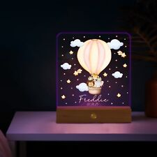 Personalised LED Night Light Lamp 7 Color Options Custom Name & Date Glow UK