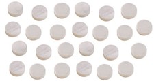 25X 6MM DIAMETER ACRYLIC MOP PEARLOID GUITAR FRET BOARD DOT INLAY MARKERS WHITE