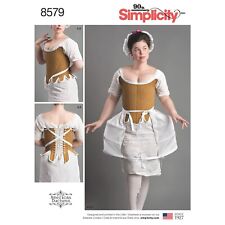 SIMPLICITY 8579 18th CENTURY CORSET PANNIERS Sewing Pattern Sizes 4-12 & 14-22