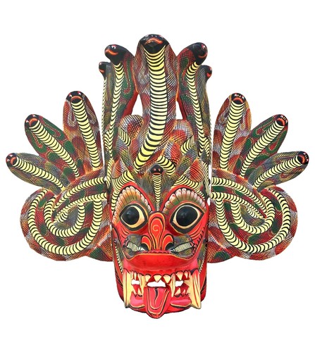 Wooden cobra mask - wooden,