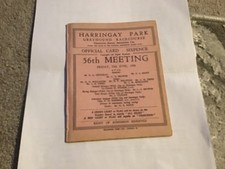 Harringay Park Greyhound Race Card 13/6/1930.