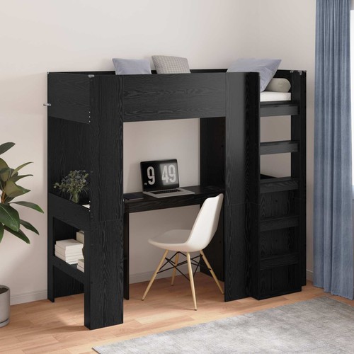 Loft bed frame with desk - bed,