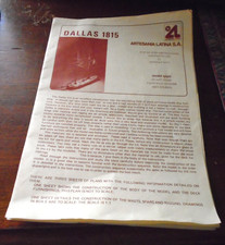 Dallas 1815 Artesania Latina S.A. model instructions and parts list.
