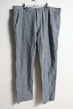 Peacocks Mens Linen Chino Trousers - Blue - Size 28 Reg (m30)