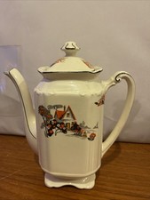 Vintage J&G Meakin Sol Tea Pot Art Deco Style with Floral Details