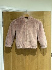 Tesco Pink Faux Fur Kids Coat