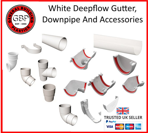 Deepflow white gutter 116mm - deepflow,