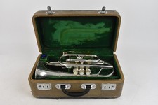 Lark Cornet Bb Model M4046 Beginner Novice Silver Tone In Hard Case Untested