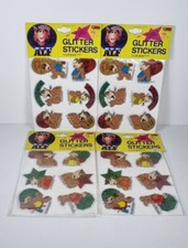4 X ALF Alien Glitter Stickers