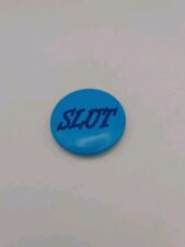 Retro ' RUDE WORD ' Blue Button Badge Small Rare Novelty Pin Badges