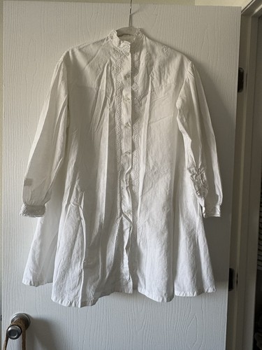 Antique nightgown white cotton - antique,