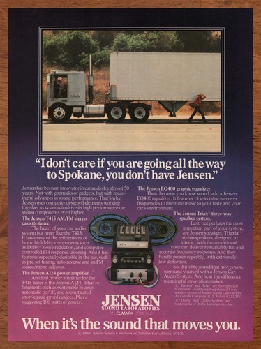1982 jensen t415 car - am/fm,