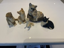 Cat Figurines In Stone Resin