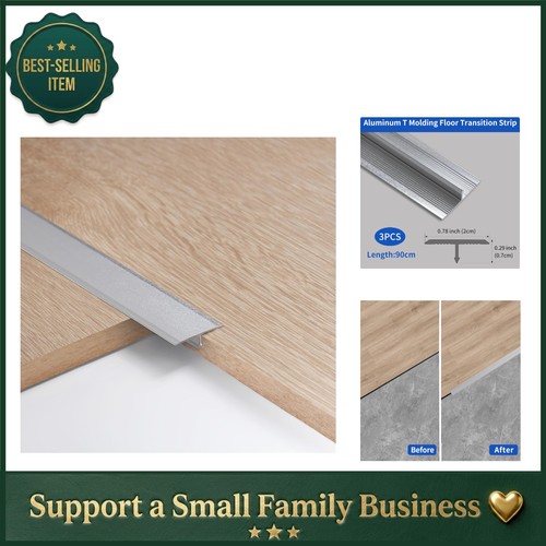 3pcs silver aluminum molding - t,