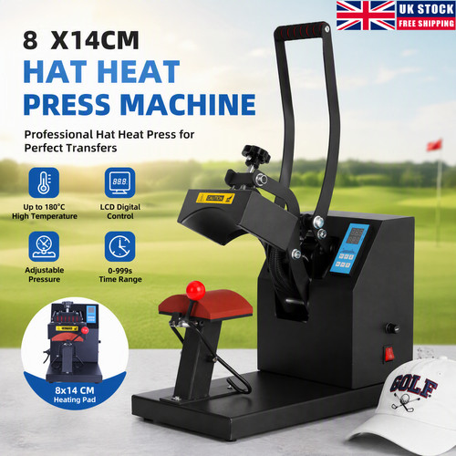 Cap heat press machine - press, 8x14cm