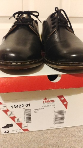 Rieker derby leather dark - leather,