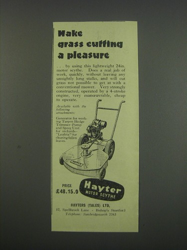 1955 hayter motor scythe - hayter,