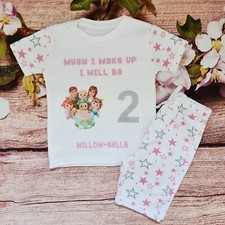 Personalised Birthday Pyjamas Boys Girls Cocomelon Name 1 2 3 Years Peppa Pig