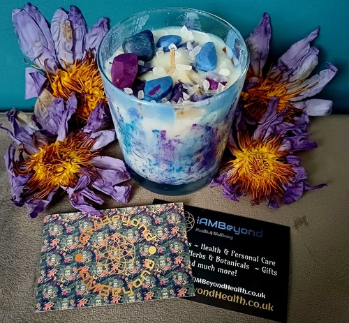 Hand poured blue lotus - blue,