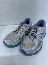 Asics Gel Nimbus 16 Walking Running Shoes White/Periwinkle/Mint Size 7 #AA3