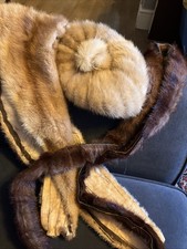 Real fur Pieces Plus Hat With